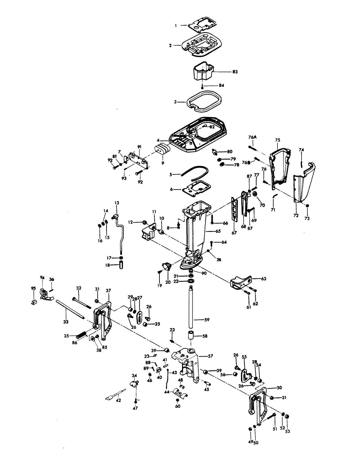 CHRYSLER 45 H.P. MOTOR LEG