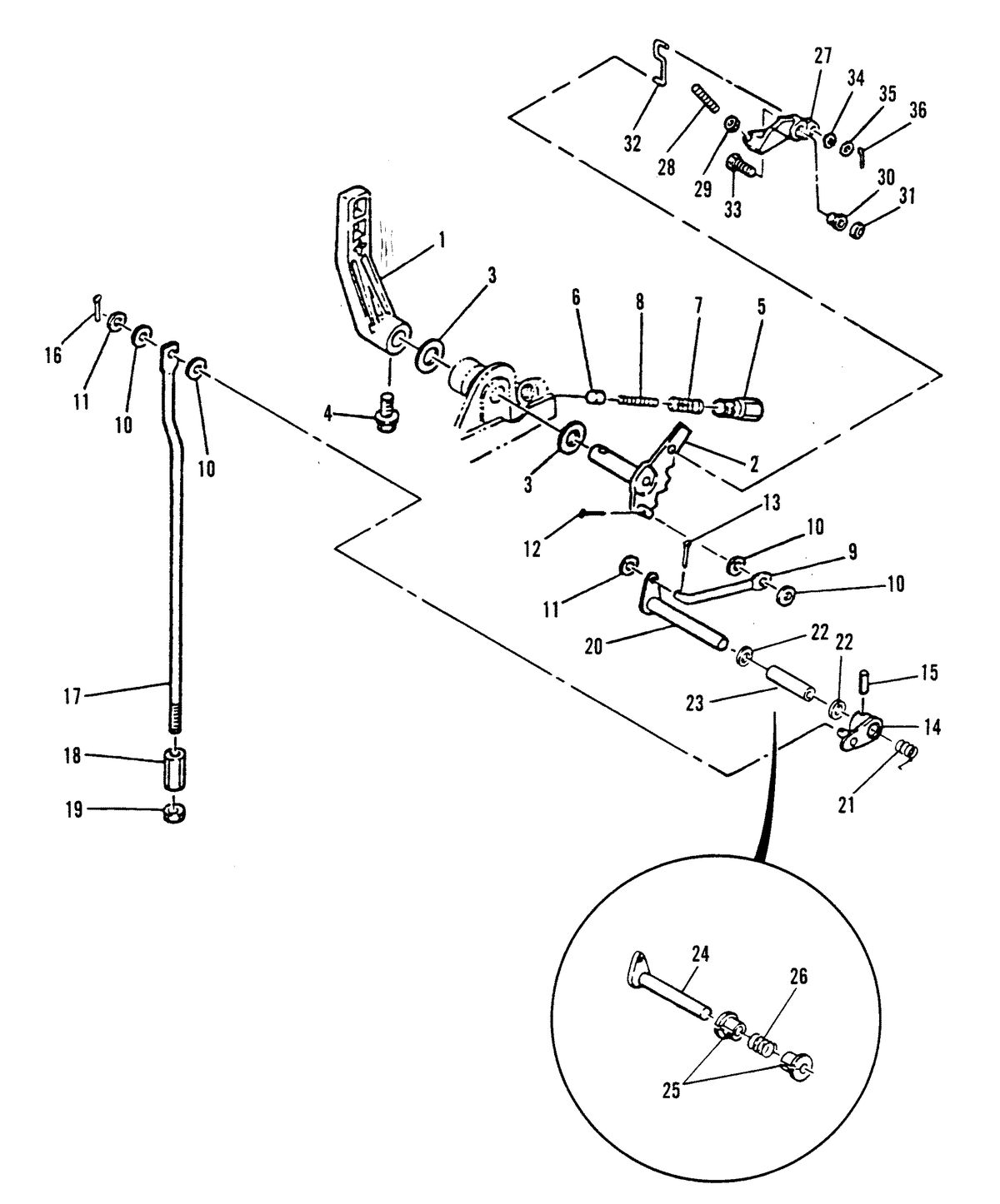 MARINER MARINER 25 GEAR SHIFT LINKAGE