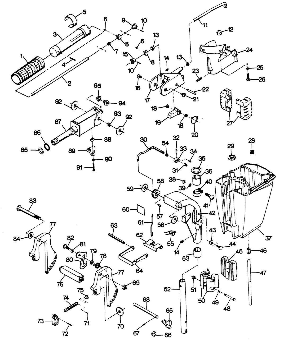 CHRYSLER 15 H.P. OUTBOARD MOTOR Motor Leg