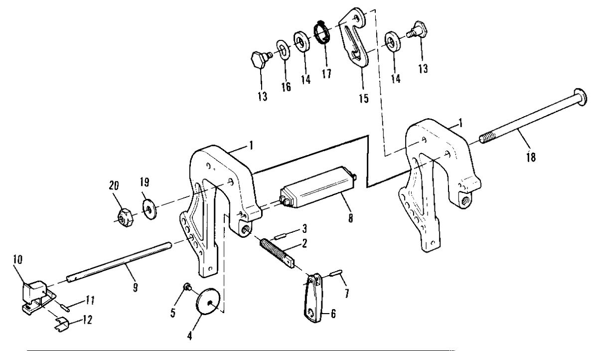 SEARS 9.9 H.P. OUTBOARD MOTOR CLAMP BRACKETS