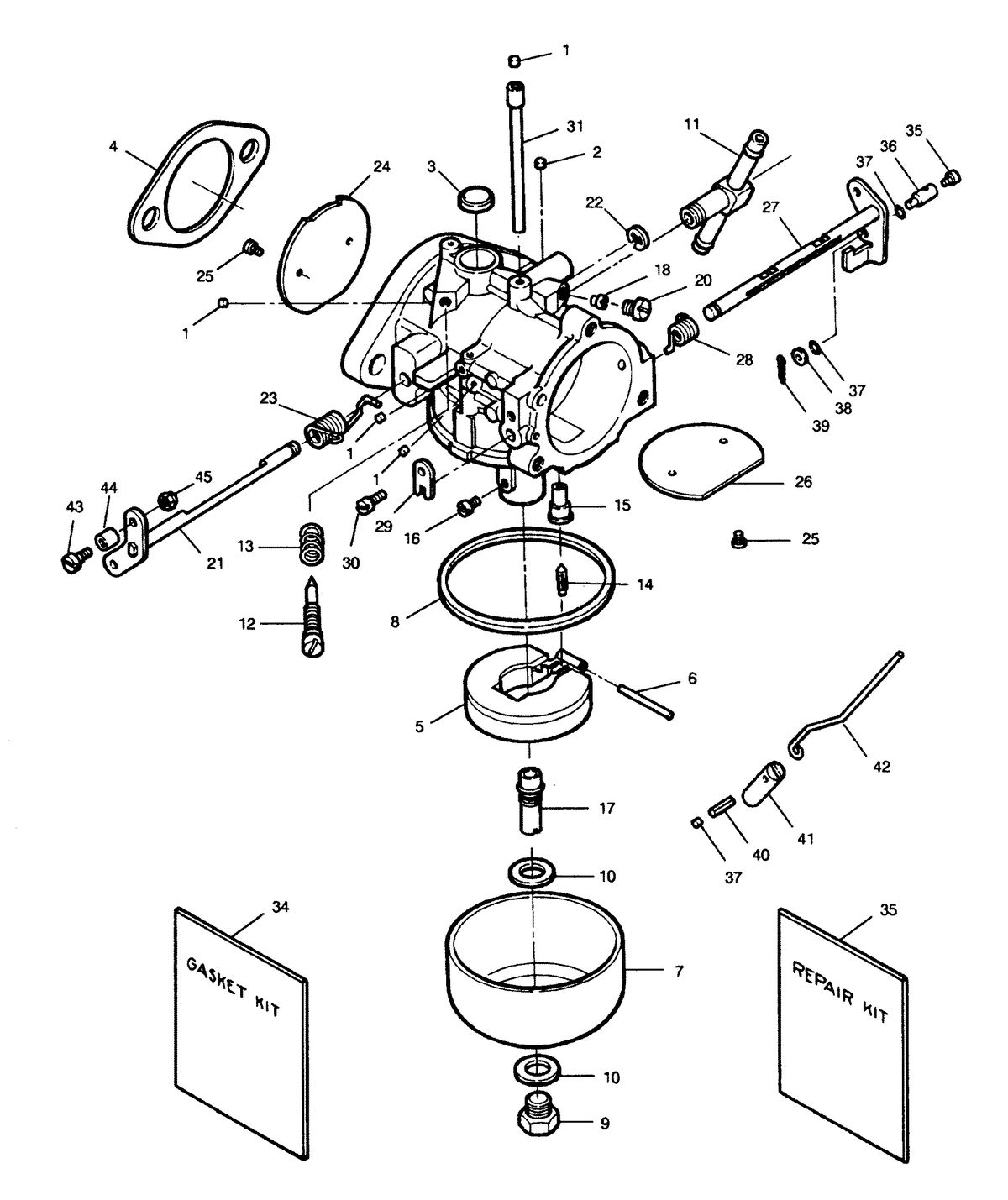 FORCE FORCE 1991 50 H.P. "A" MODELS CARBURETOR
