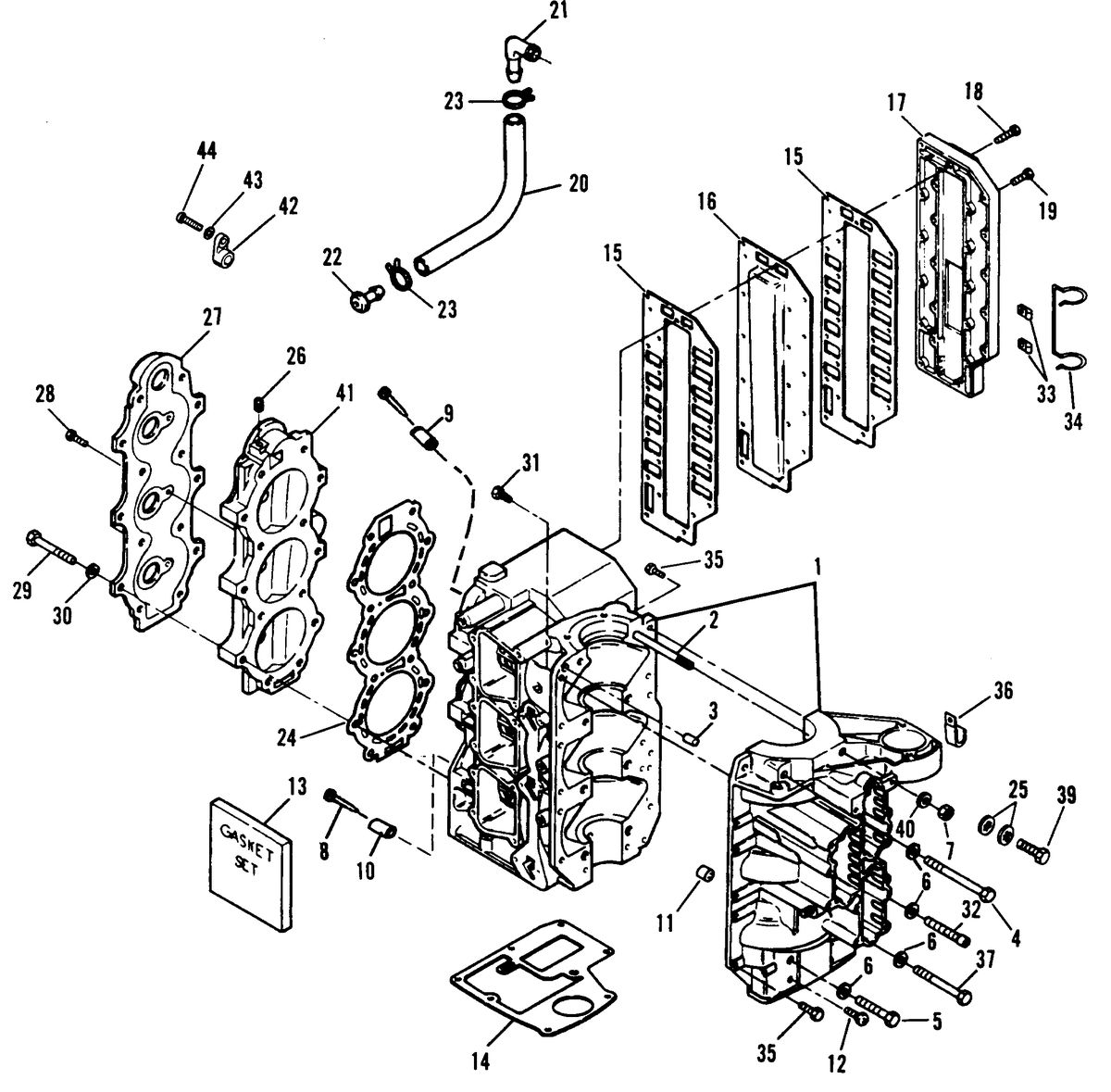FORCE 70 H.P. CYLINDER BLOCK