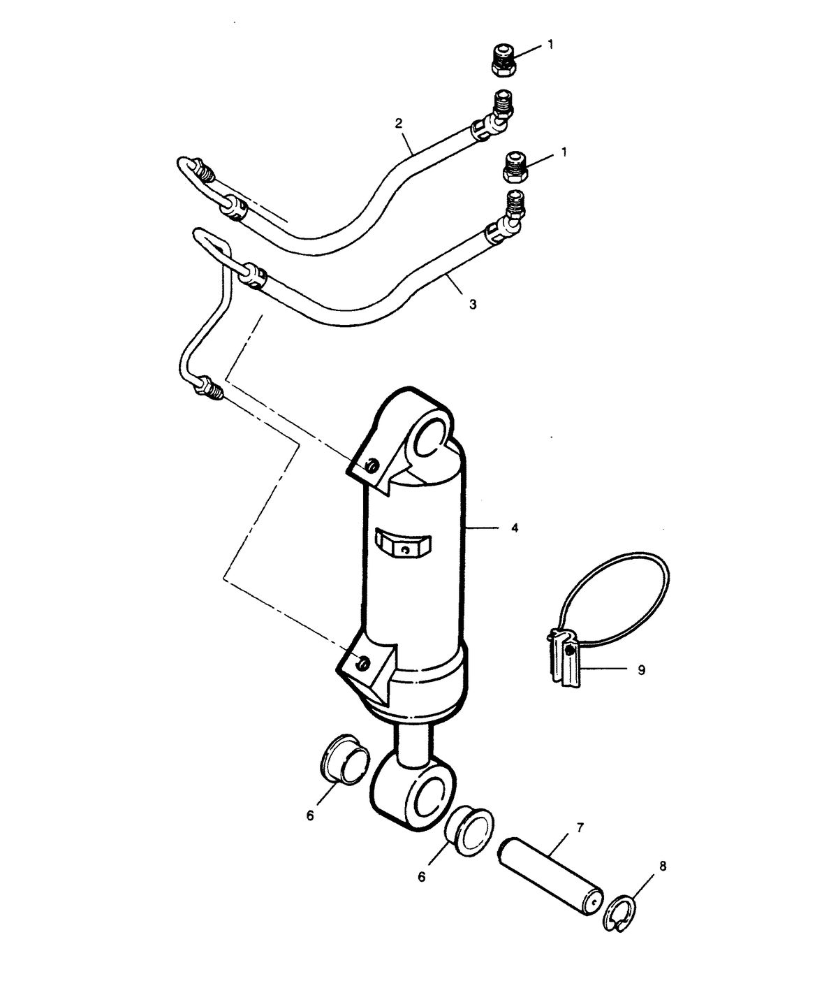FORCE FORCE 1990 120 H.P. "B" MODEL L-DRIVE TRIM CYLINDER