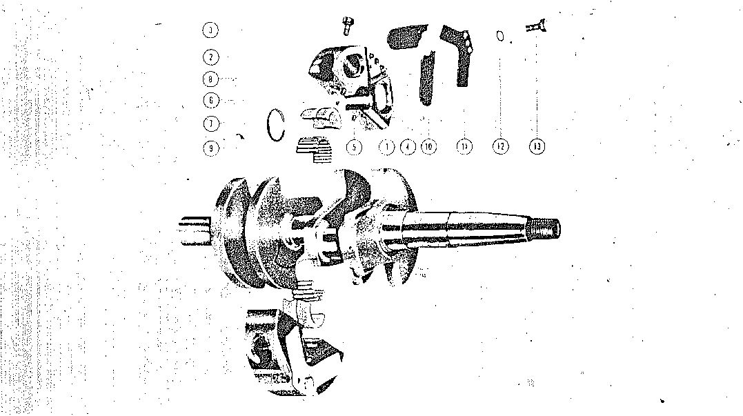 MARK MARK 20H CRANKSHAFT AND CENTER MAIN BAIRING ASSEMBLY