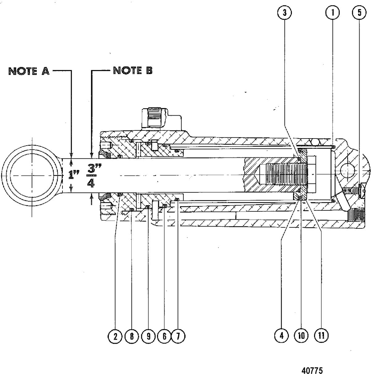 MERCURY MERC 1150 POWER TRIM CYLINDER REPAIR KITS