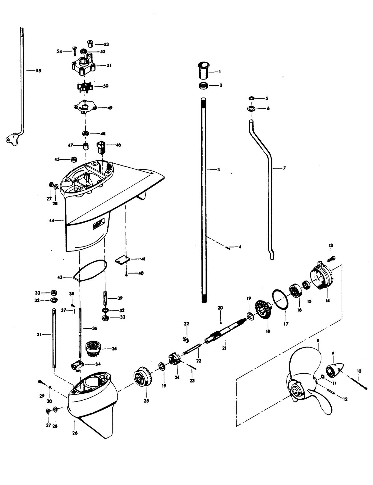 CHRYSLER 45 H.P. GEAR HOUSING