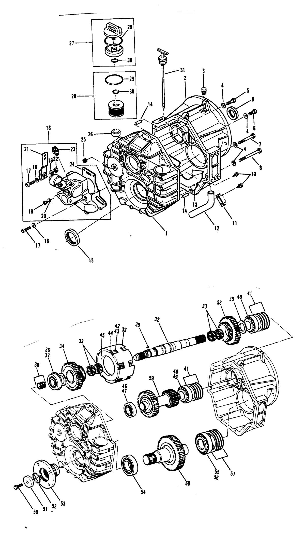 MERCRUISER HINO DIESEL 150 H.P. TRANSMISSION AND RELATED PARTS (TRANSMISSION ASSEMBLY)