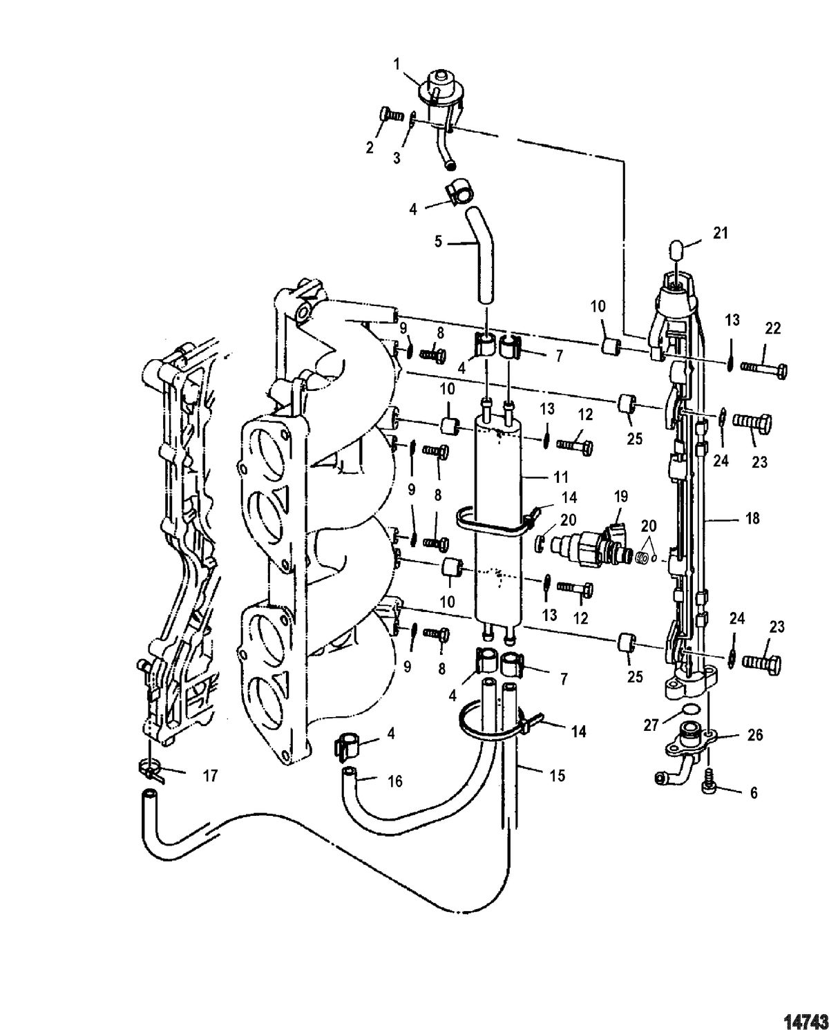 MERCURY/MARINER 115 EFI (4-STROKE) Fuel Injection Nozzle
