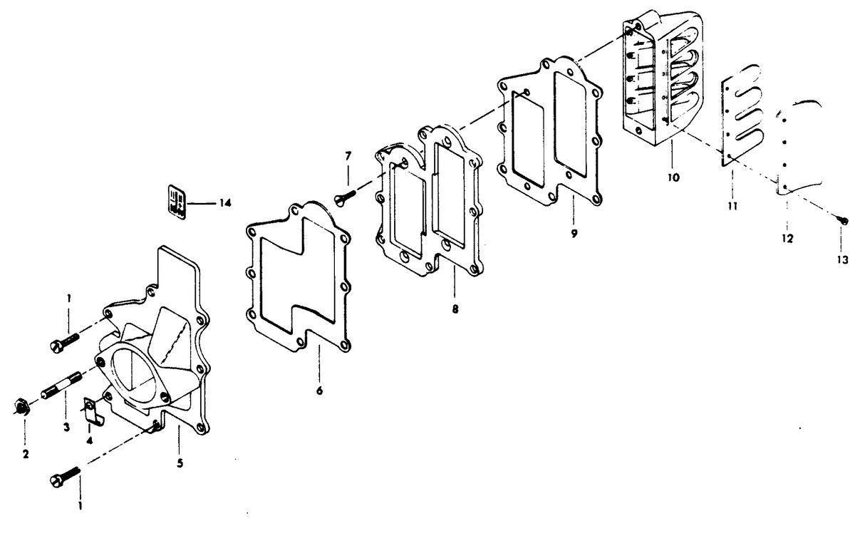 CHRYSLER 35 H.P. 45 H.P. REED PLATE