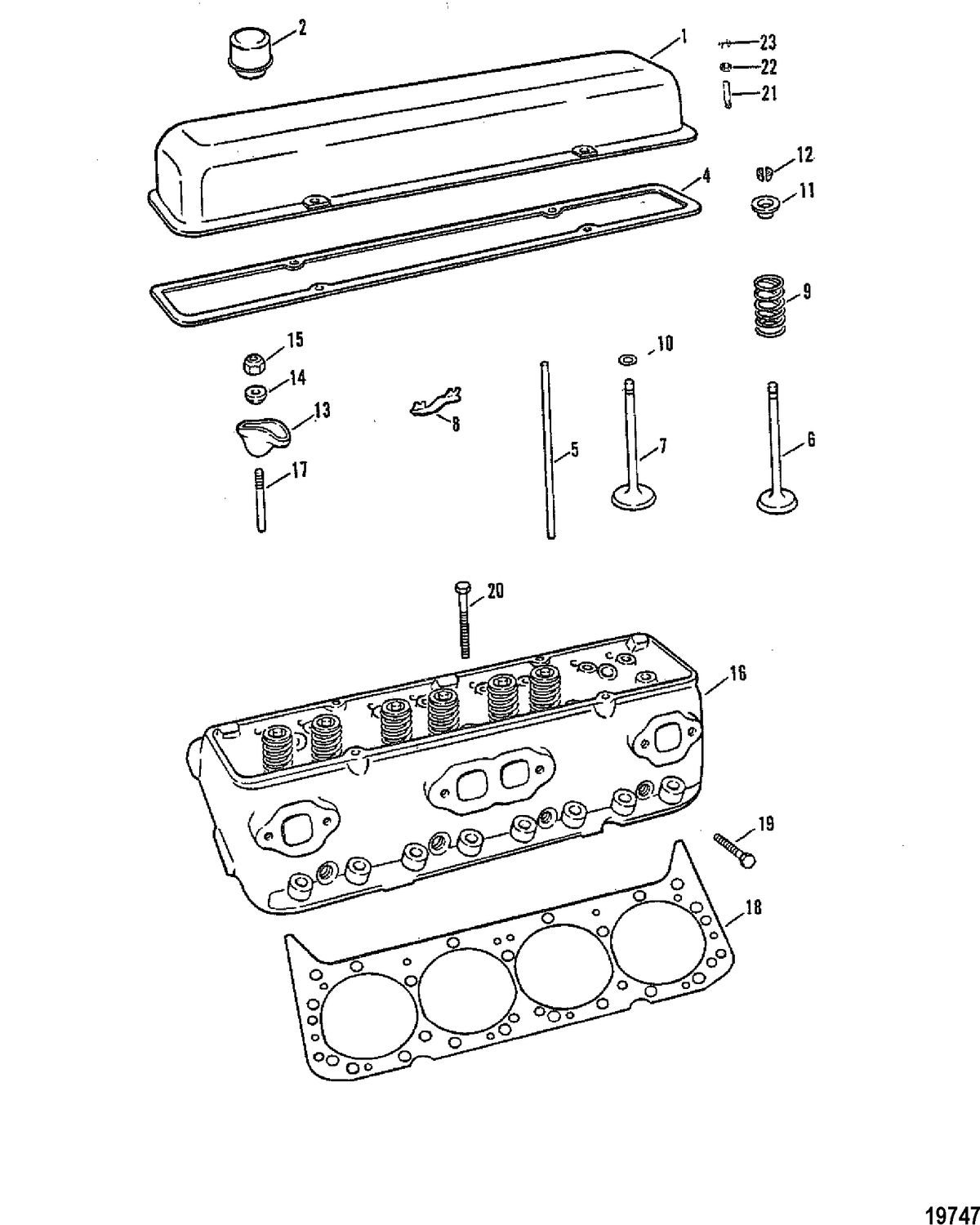 MERCRUISER 370/400/440/460 CYCLONE TRS ENGINE Cylinder Head(370/400/440-S/N-5670298 & Below)