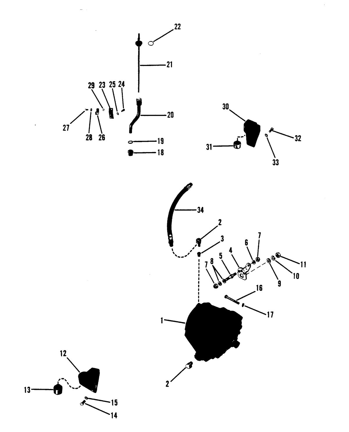 MERCRUISER 575 H.P. ENGINE (CARD 54) TRANSMISSION (DRIVE LINE)