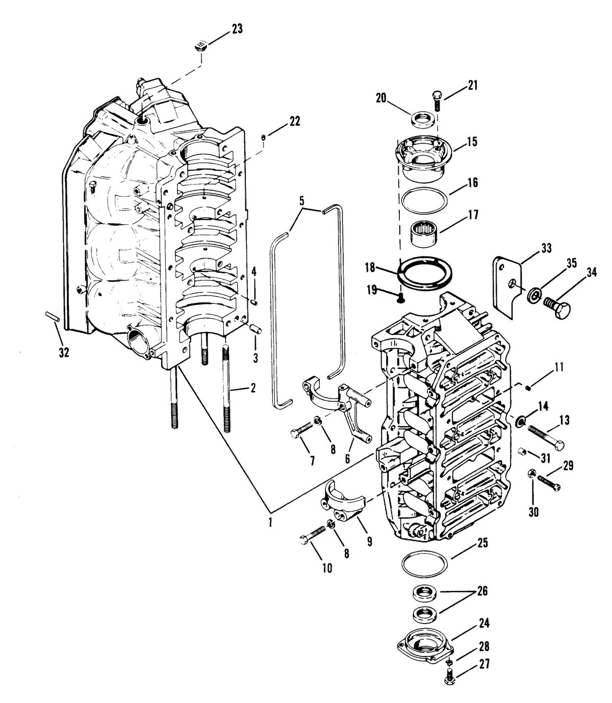 RACE OUTBOARD FORMULA 1 2 LITRE (EFI) CYLINDER BLOCK AND END CAPS