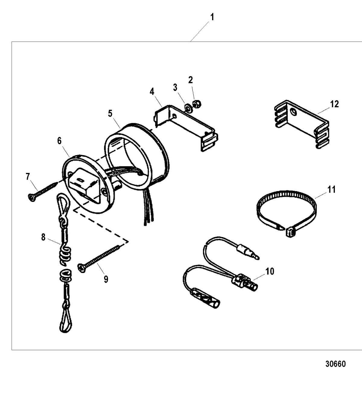 SPORTJET 240 EFI JET DRIVE Switch/Lanyard Kit