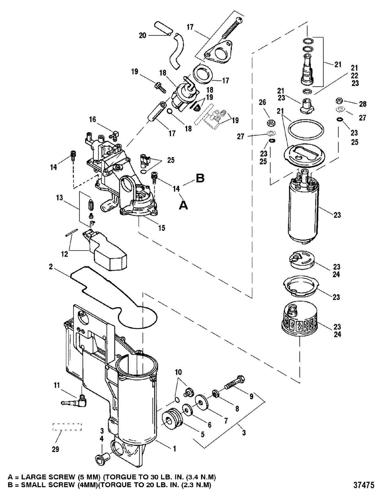 MERCURY/MARINER 150/175/200 (EFI) FUEL MANAGEMENT SYSTEM(VAPOR SEPARATOR)