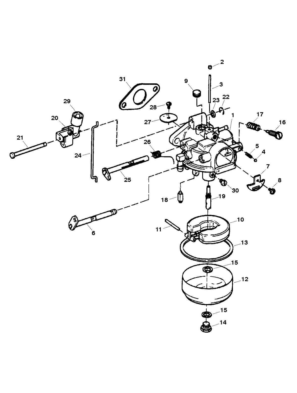 FORCE 5 H.P. CARBURETOR