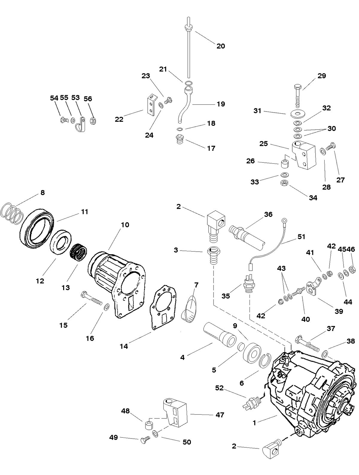 RACE STERNDRIVE HP 500 BULLDOG (540 CID) TRANSMISSION AND COMPONENTS (III AND V DRIVE) (BRAVO)- PG 1