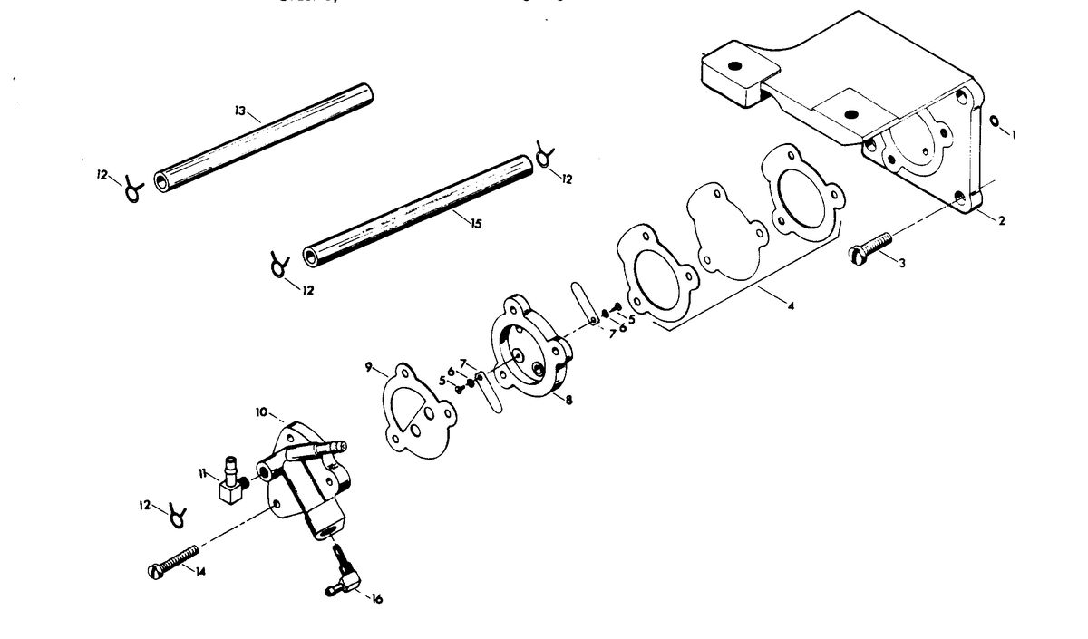 CHRYSLER 15 H.P. FUEL PUMP (C-D ALTERNATOR MODELS)