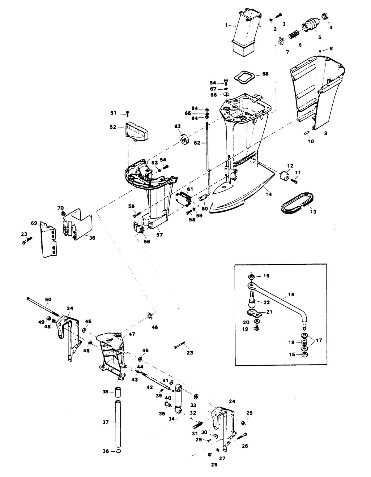 FORCE FORCE 125 H.P. MOTOR LEG