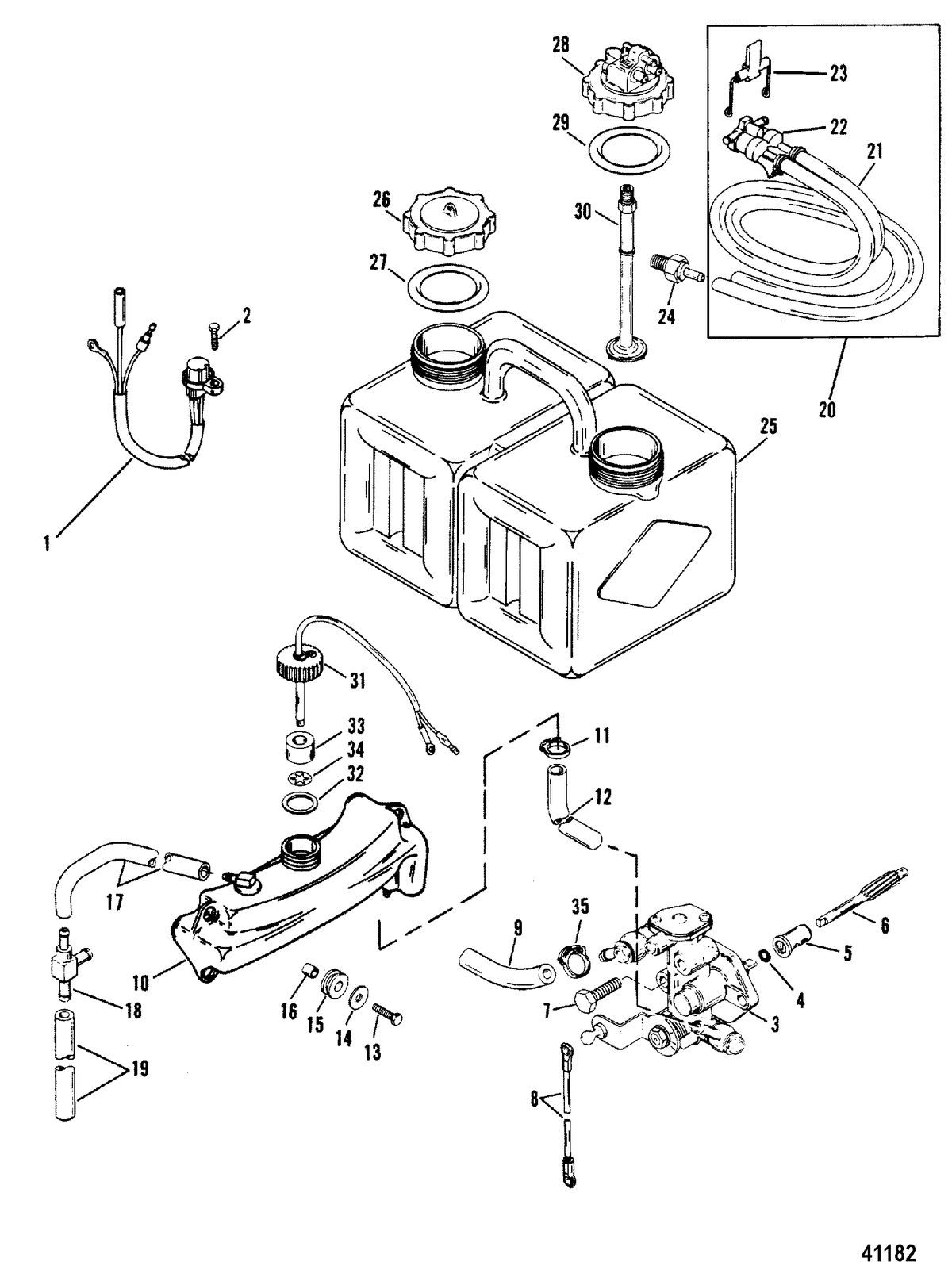 MERCURY/MARINER 220 H.P. (V-6) OIL INJECTION COMPONENTS