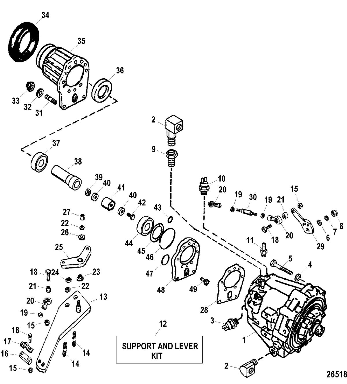 RACE STERNDRIVE 900 SC - DRY SUMP Transmission And Components(Plug In)