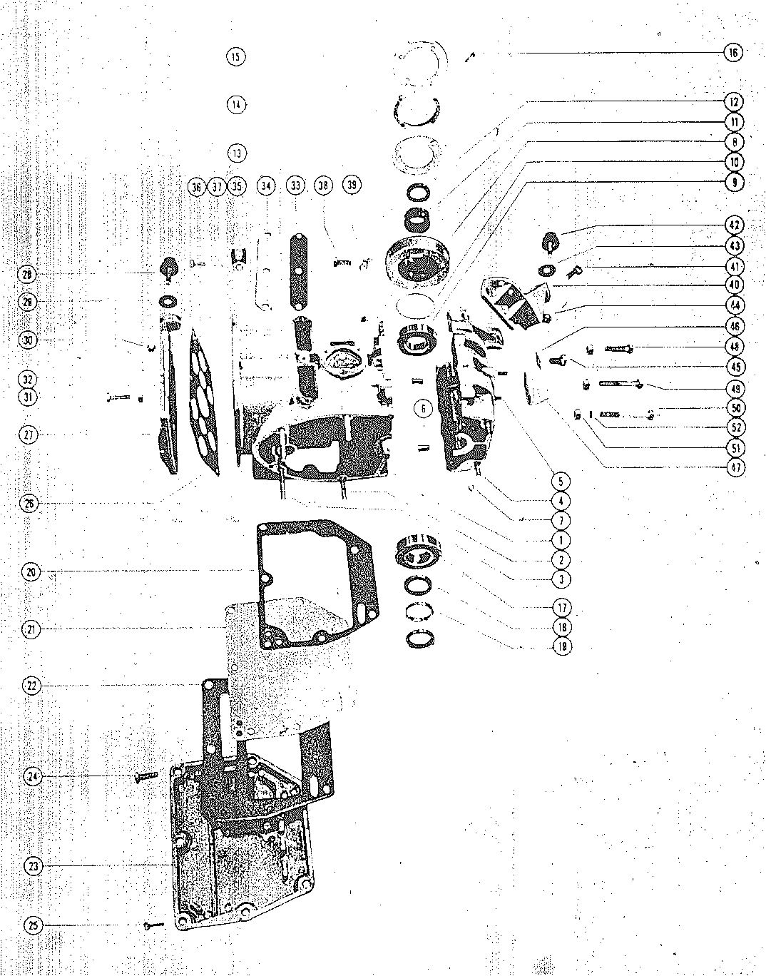 MARK MARK 10, 10A, 15A, 28, 28A CYLINDER BLOCK AND CRANKCASE ASSEMBLY