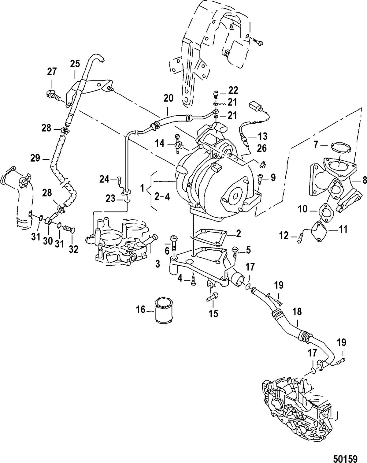 MERCRUISER VW TDI 3.0L TURBOCHARGER, BSP