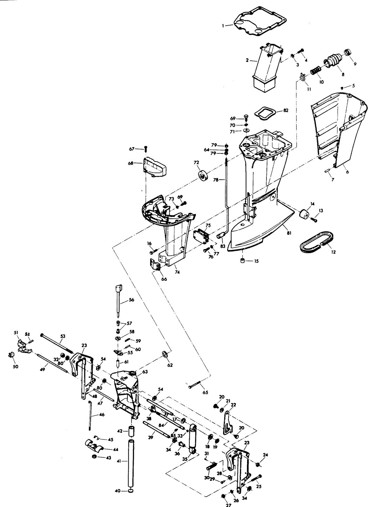 CHRYSLER 140 H.P. MOTOR LEG