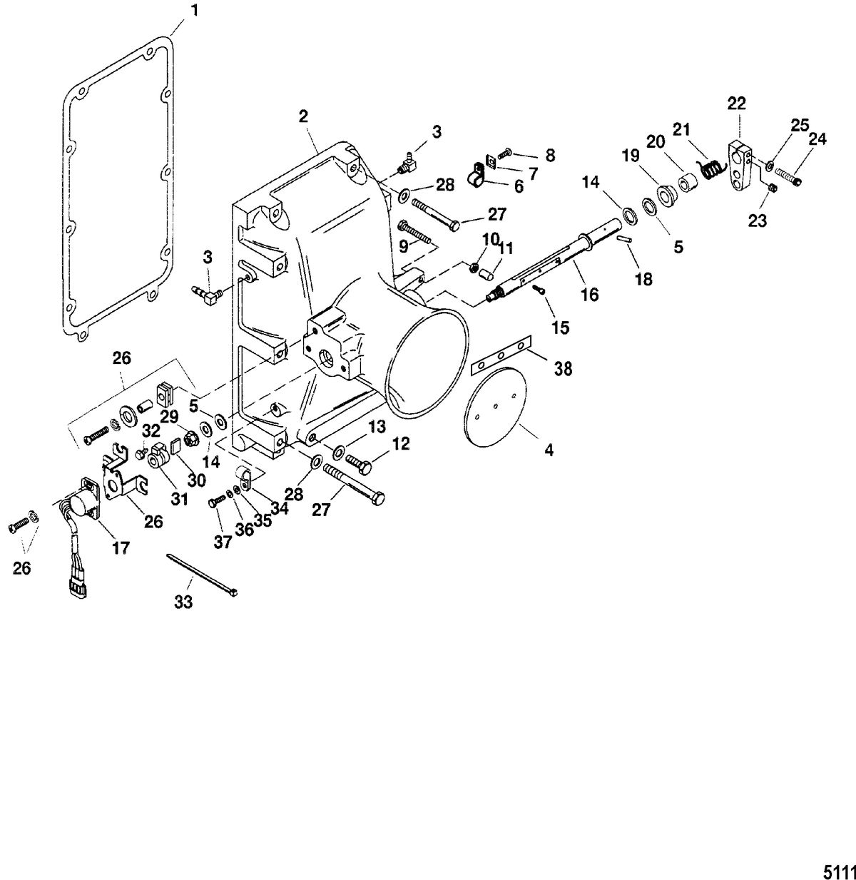 RACE OUTBOARD 2.5L/2.5L OFFSHORE EFI Air Inlet/Throttle Linkage