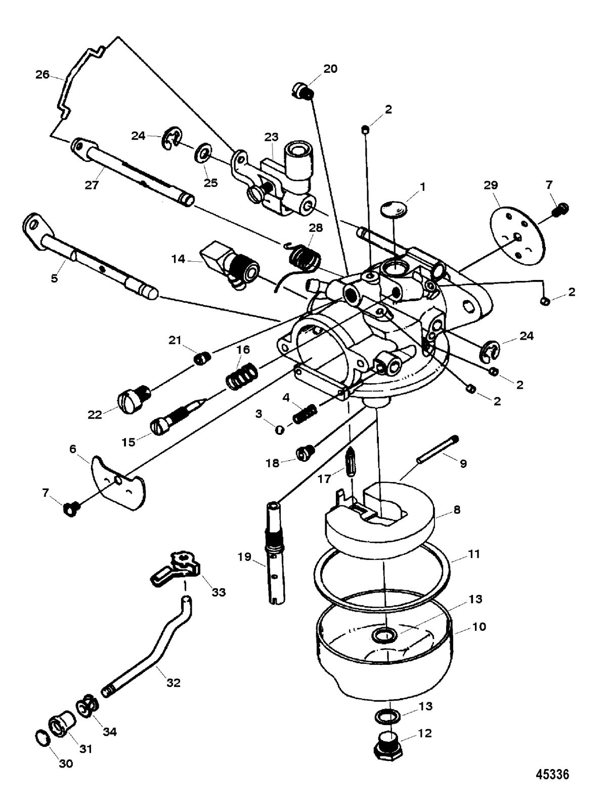 FORCE 9.9/15 HP FORCE Carburetor(15 Hp Model) (1300-F715061-1)