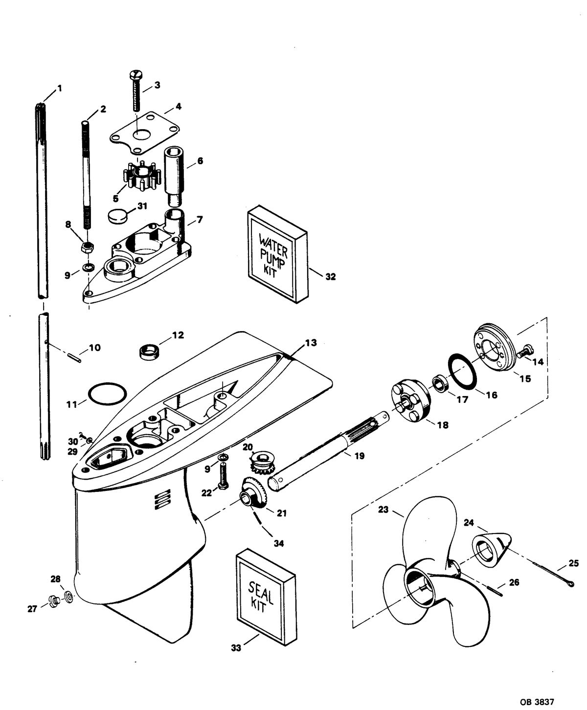 CHRYSLER 3.5 H.P. GEAR HOUSING