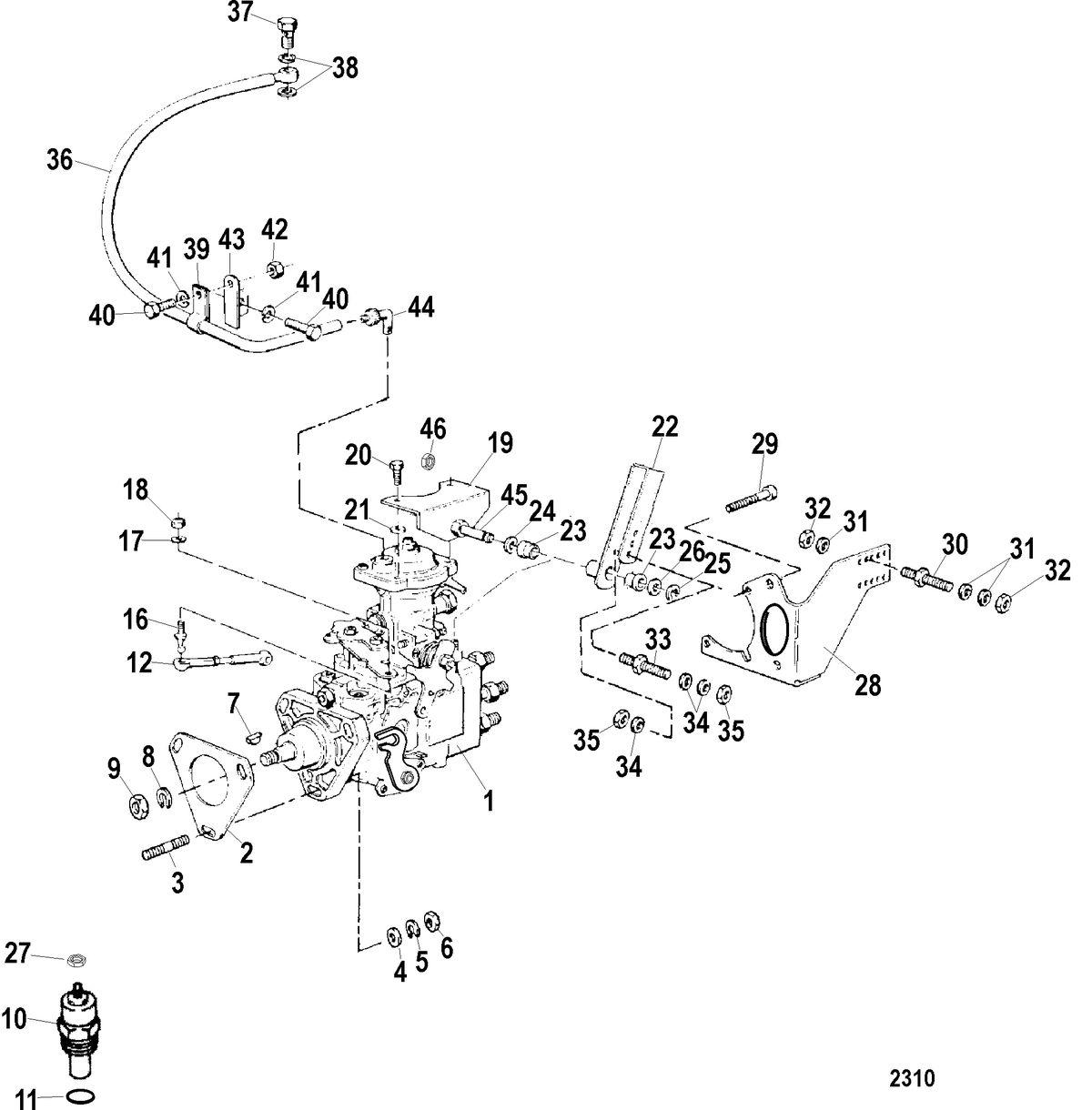 MERCRUISER D4.2L/200-LD INJECTION PUMP
