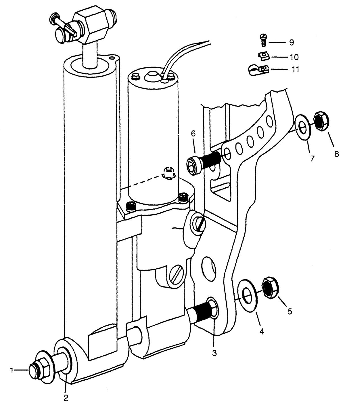 FORCE 40/50 H.P. POWER TRIM MOUNTING