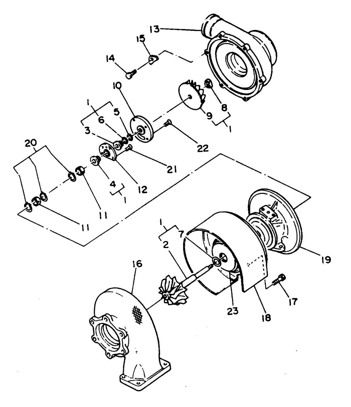 MERCRUISER HINO DIESEL 150 H.P. TURBOCHARGER (831001621)