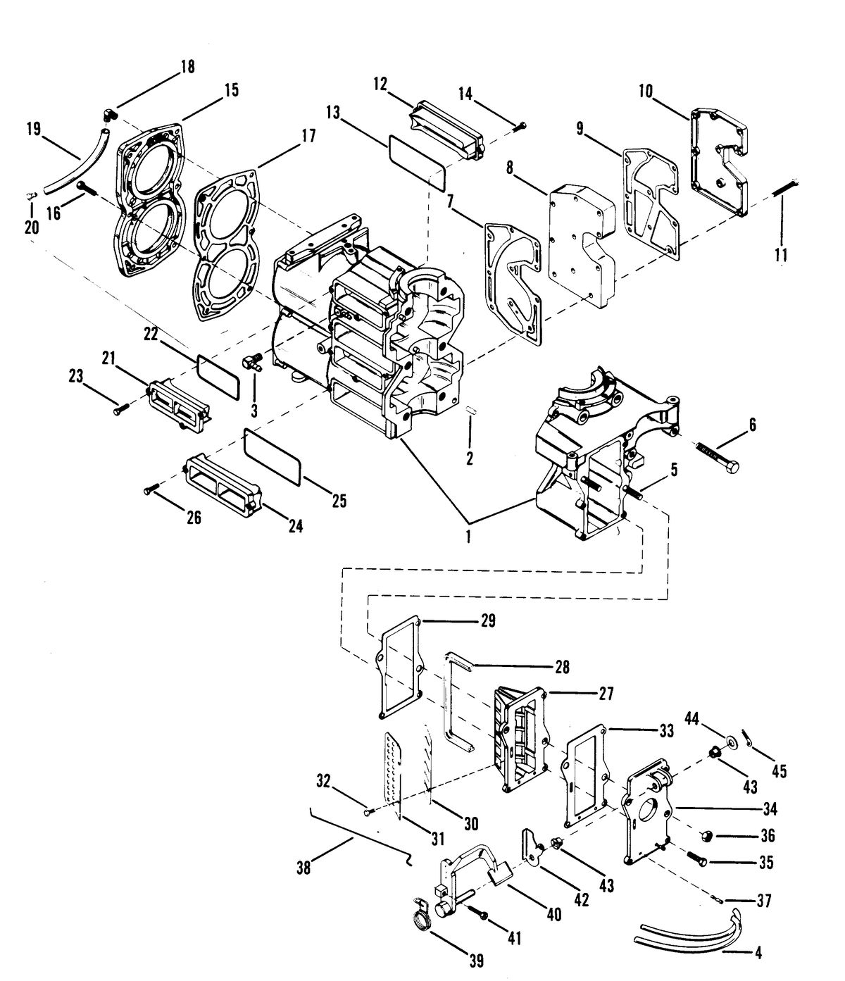 MERCURY MERCURY 18/25 CYLINDER BLOCK AND COVER