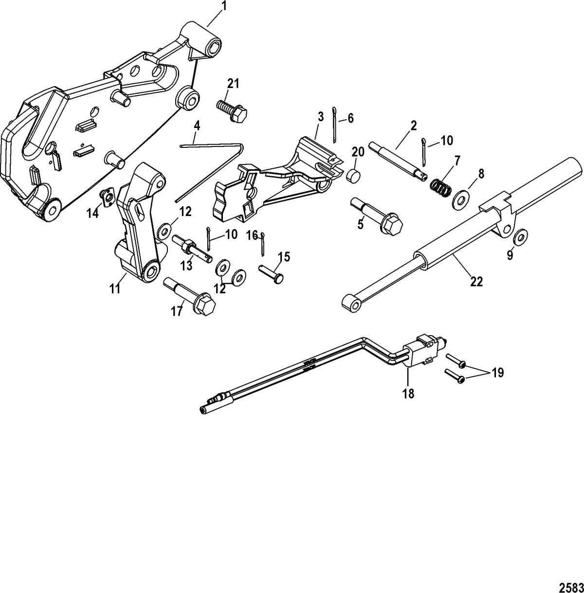 MERCRUISER 5.0L / 5.7L STERNDRIVE Shift Bracket(Alpha Engines)