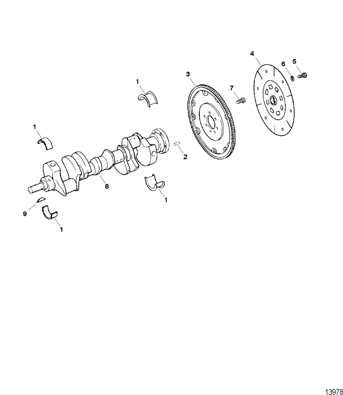 RACE STERNDRIVE SCORPION 377 Crankshaft And Flywheel