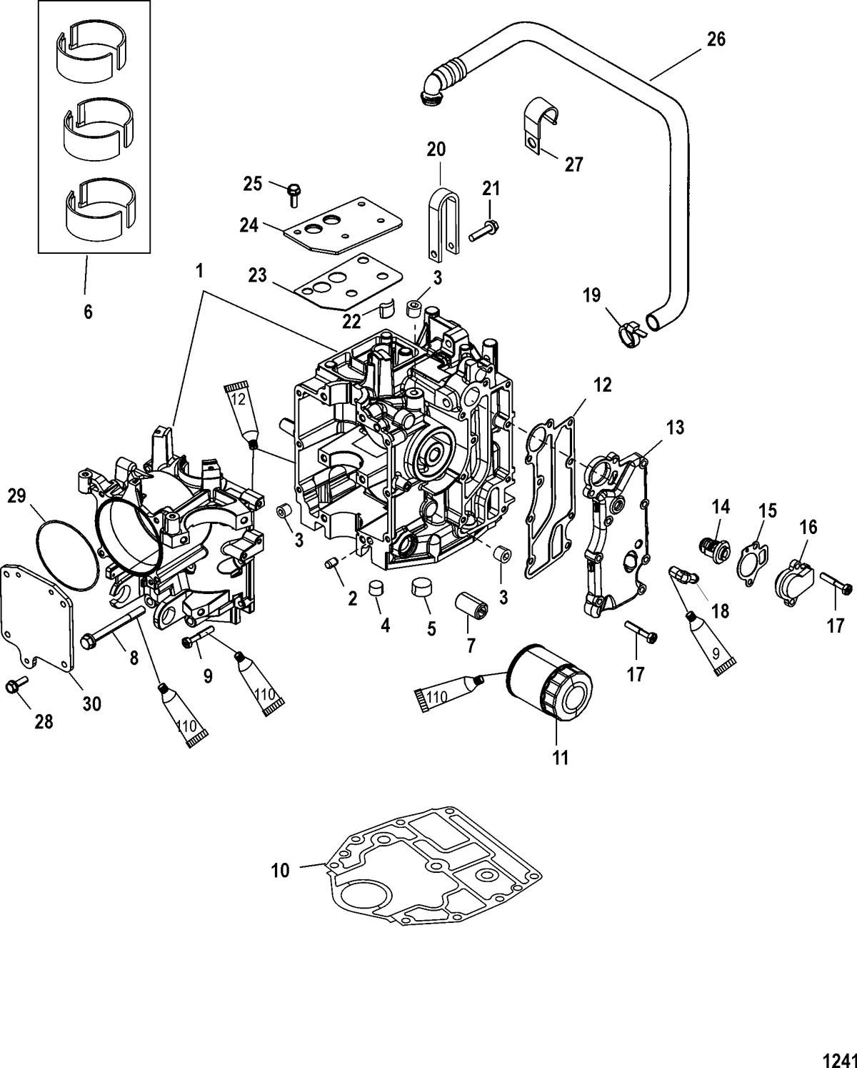 MERCURY/MARINER 25 (4-STROKE) Cylinder Block