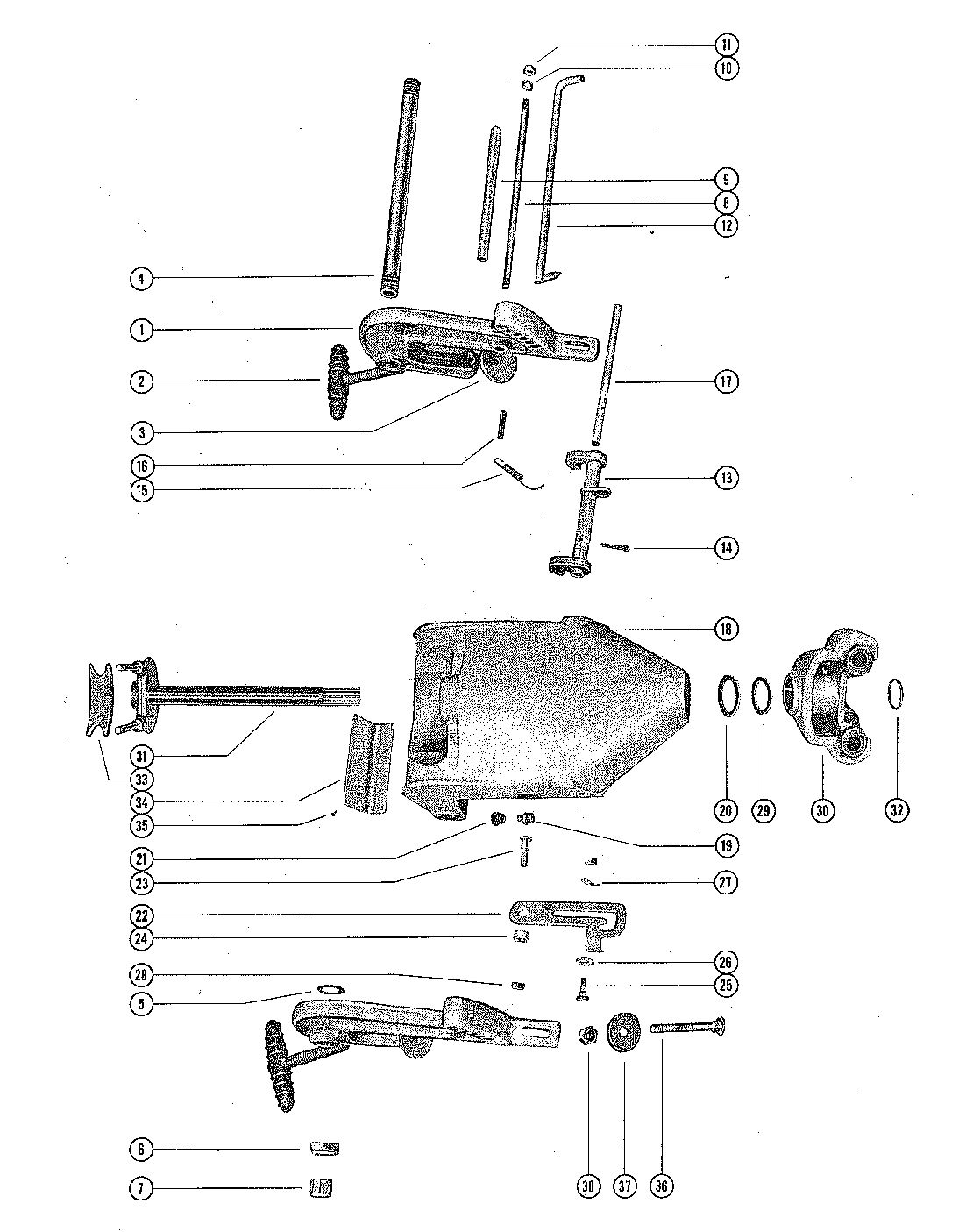 MARK MARK 35A MERC 300/350 CLAMP AND SWIVEL BRACKET