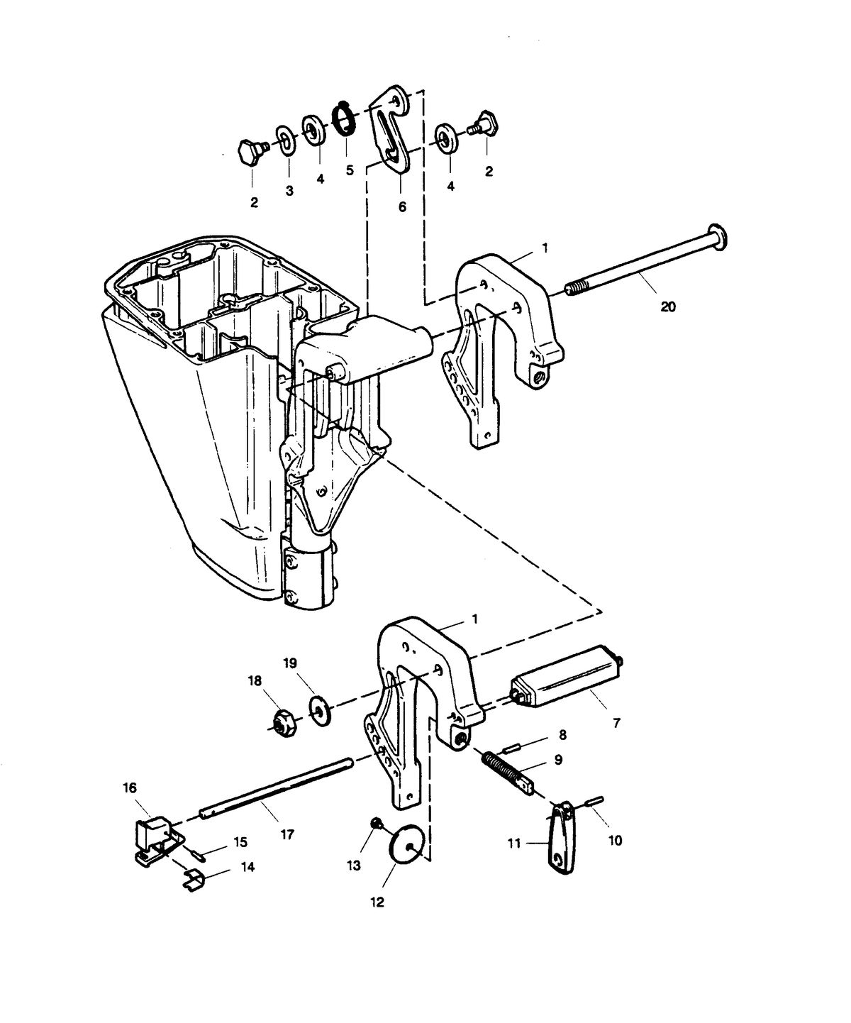 SEARS SEARS 7.5 H.P. STERN BRACKETS