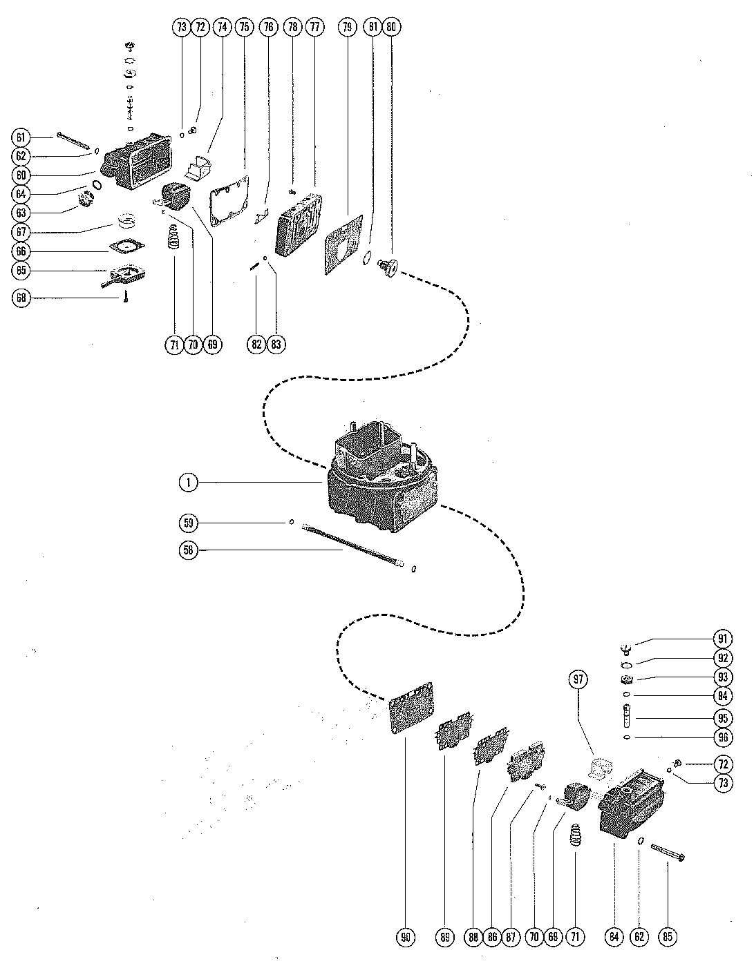 MERCRUISER 255 ENGINE CARBURETOR ASSEMBLY (PAGE 2)