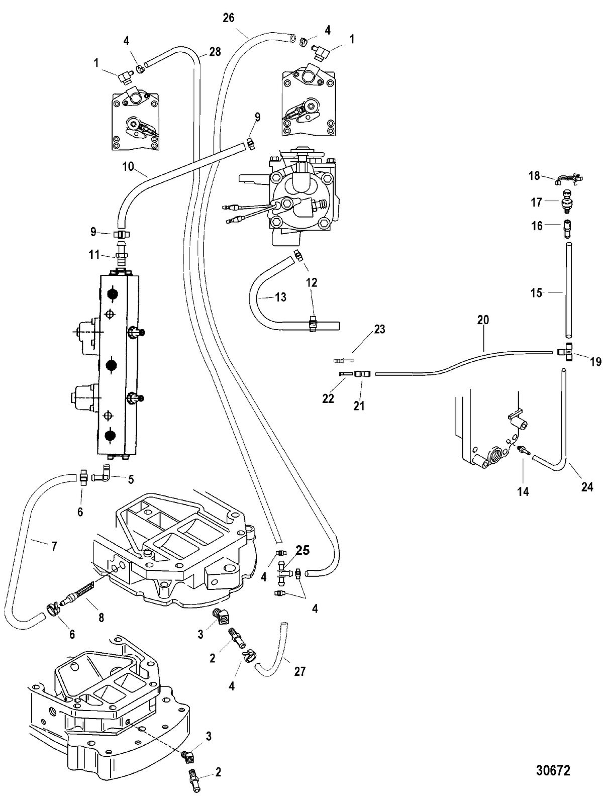 RACE OUTBOARD 200XS DFI (2.5L) WATER HOSES