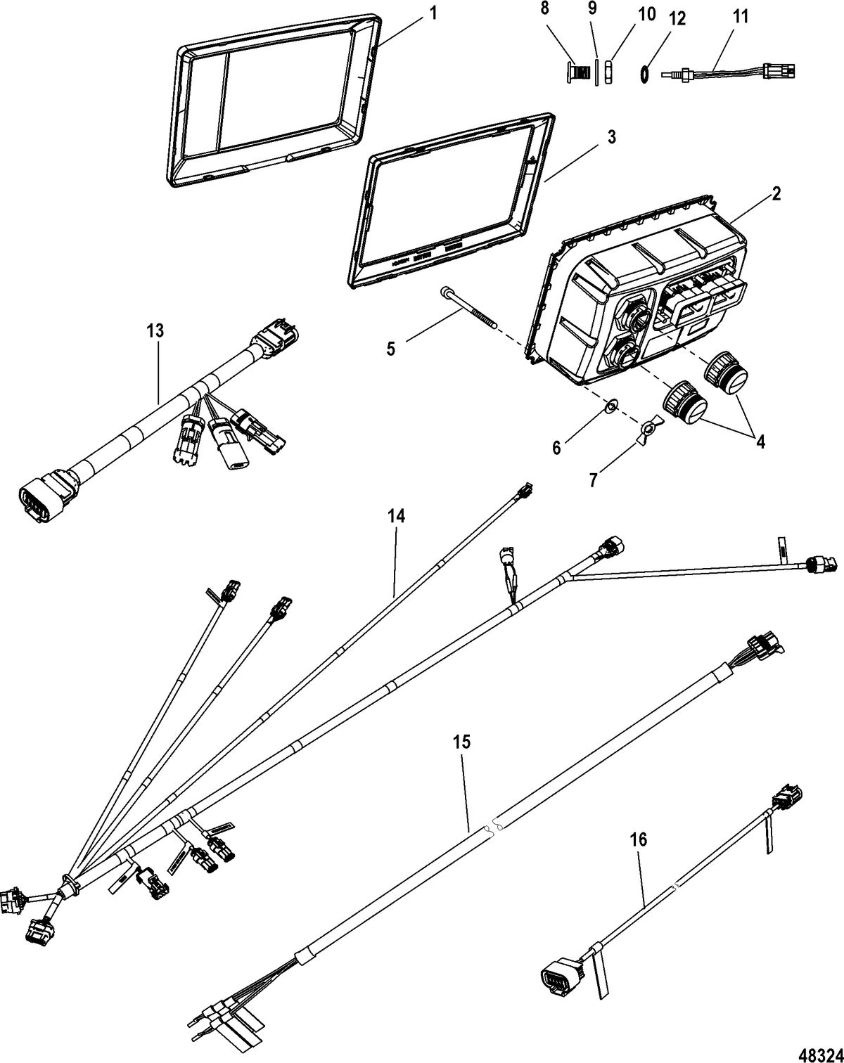 ACCESSORIES INSTRUMENTATION-GAUGES AND COMPONENTS VesselView Kit, Mercury Standard