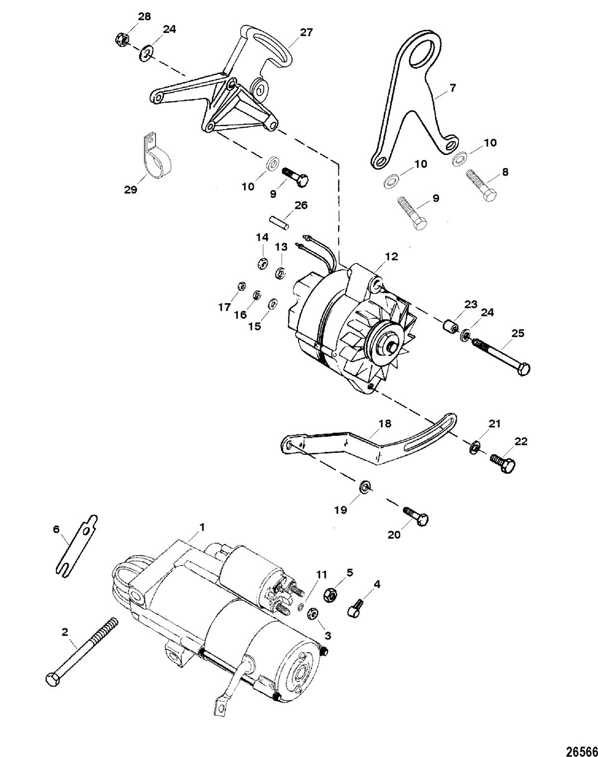 RACE STERNDRIVE 600 SC BOBTAIL Starter And Alternator