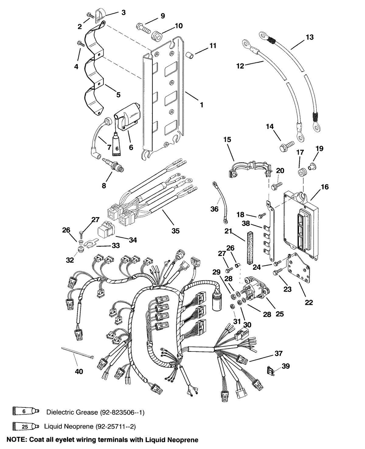 MERCURY/MARINER 200 DFI 3.0L ELECTRICAL COMPONENTS