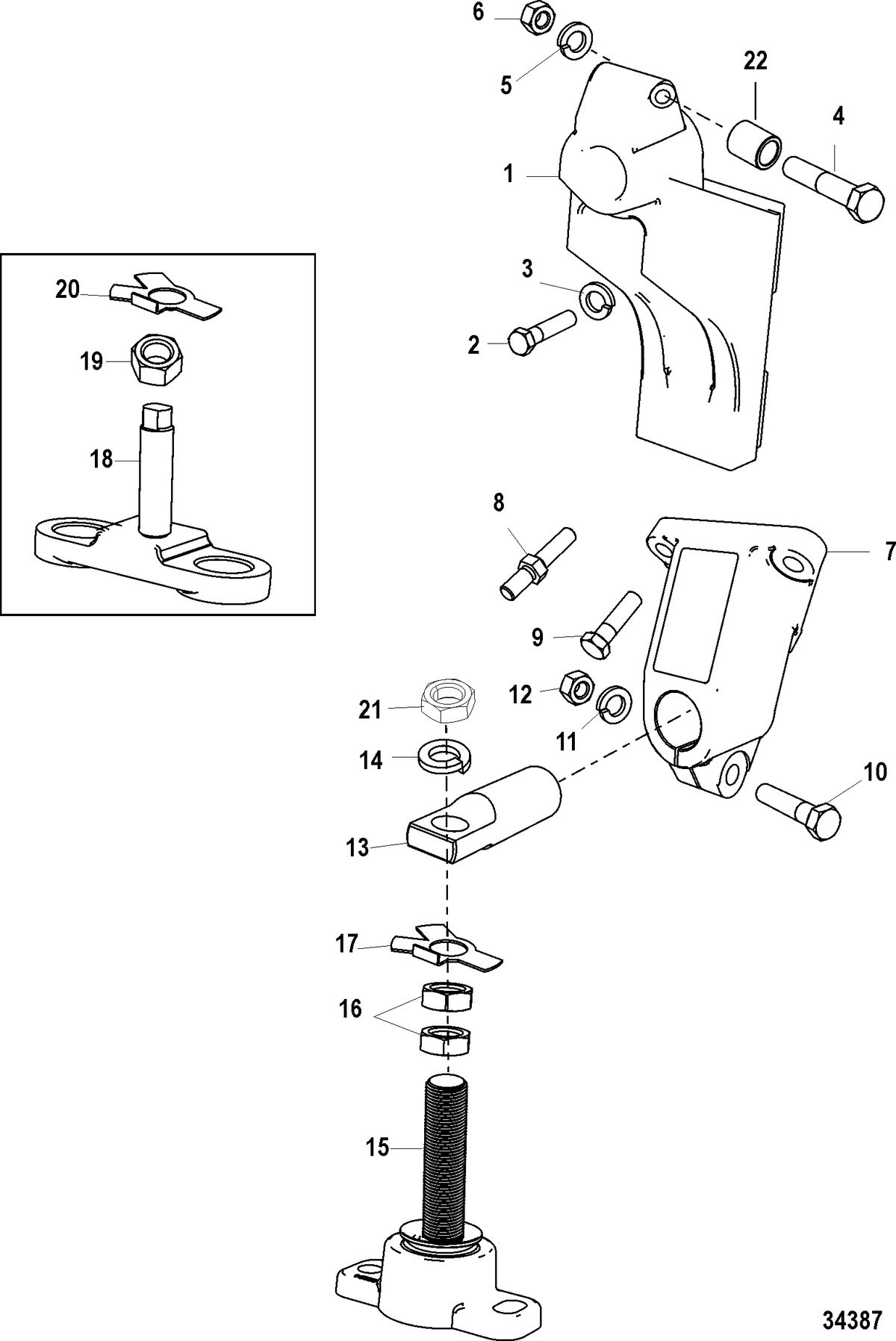 MERCRUISER 8.1L INBOARD Transmission and Engine Mounting(Borg Warner 72)