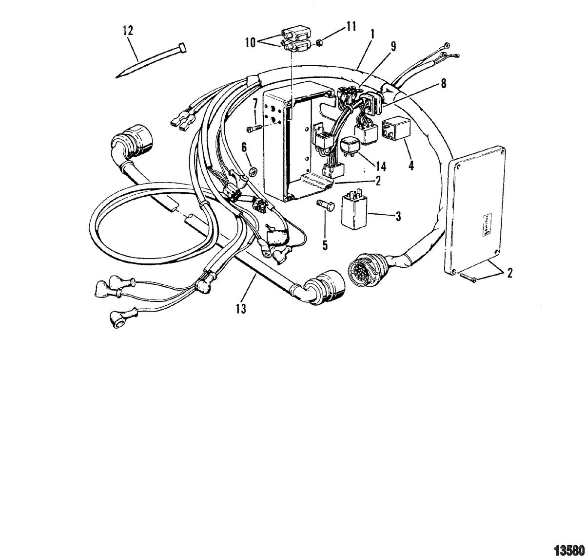 MERCRUISER 530 D-TA / 636 D -TA D183 TURBO AC/D219AC Motor Harness