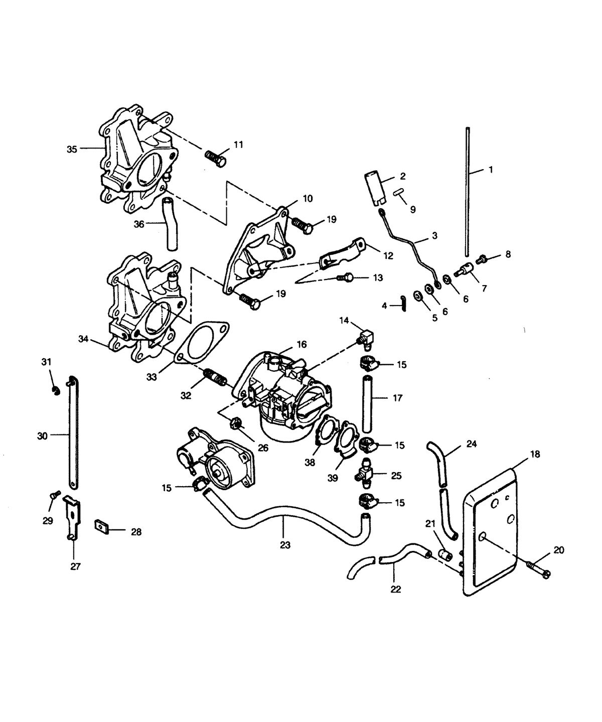 FORCE FORCE 1991 120 H.P "B" MODEL L-DRIVE INTAKE COVER