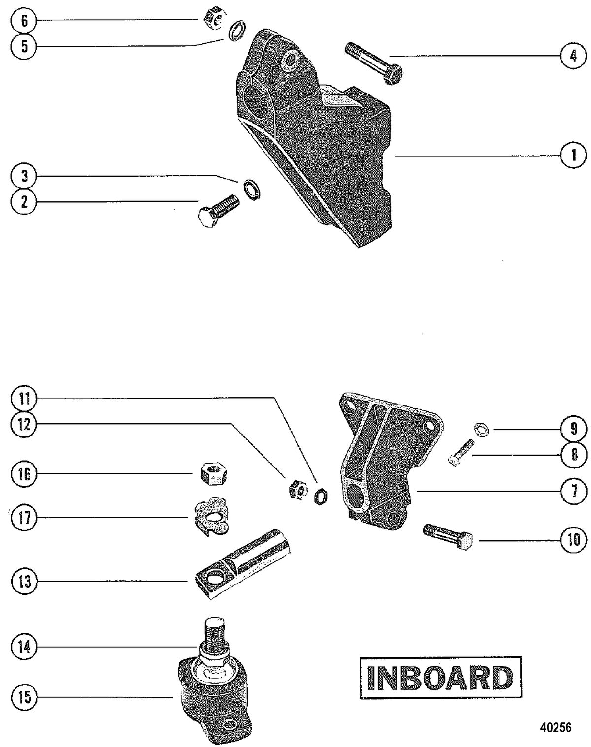 MERCRUISER 228 ENGINE (G.M.) TRANSMISSION AND ENGINE MOUNTING(INBOARD)