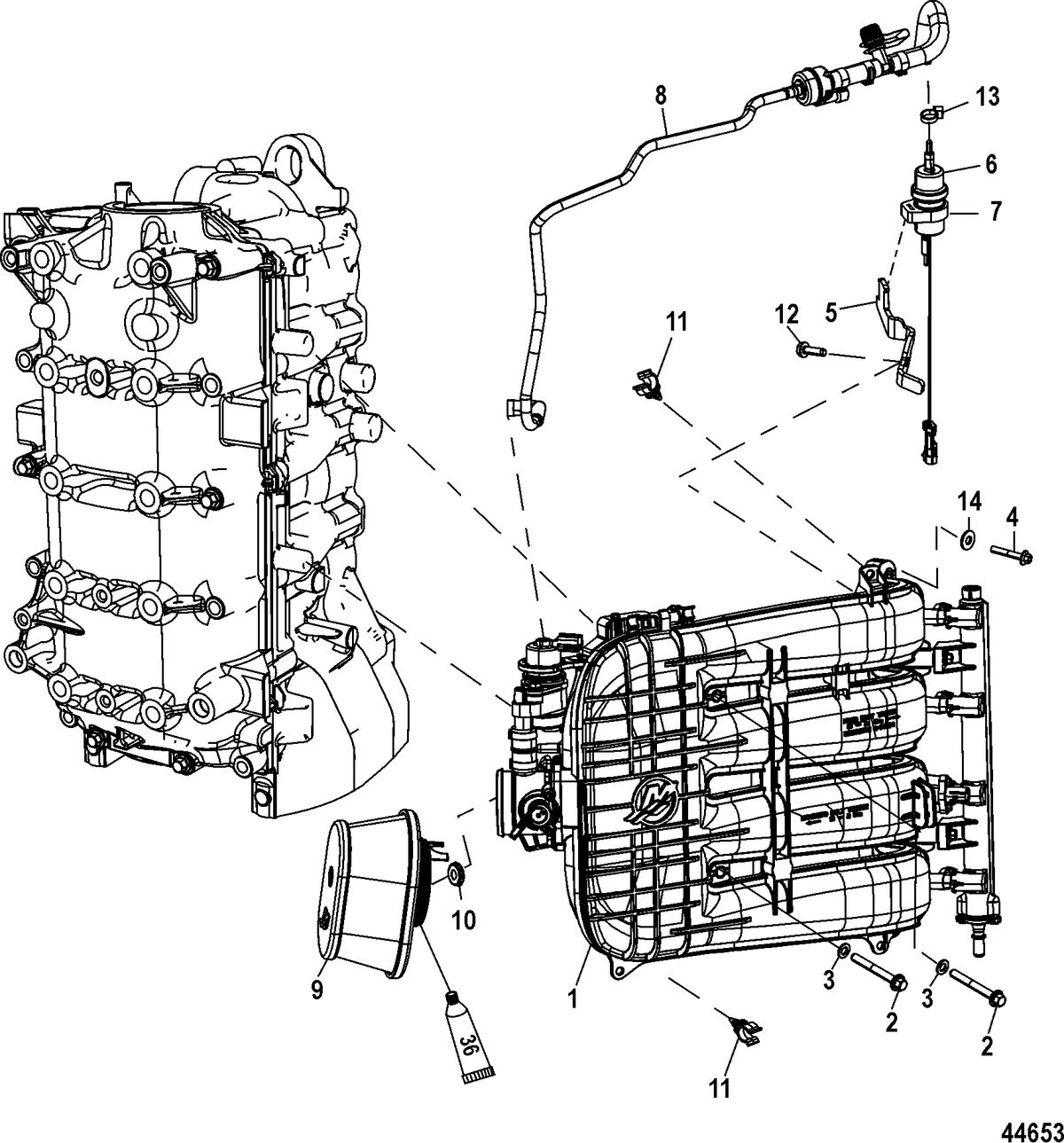 MERCURY/MARINER 75/80/90/100/115 EFI 4-STROKE Integrated Air Fuel Module