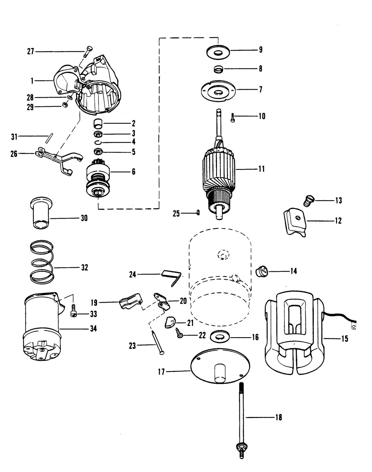 MERCRUISER 575 H.P. ENGINE (CARD 54) STARTER MOTOR
